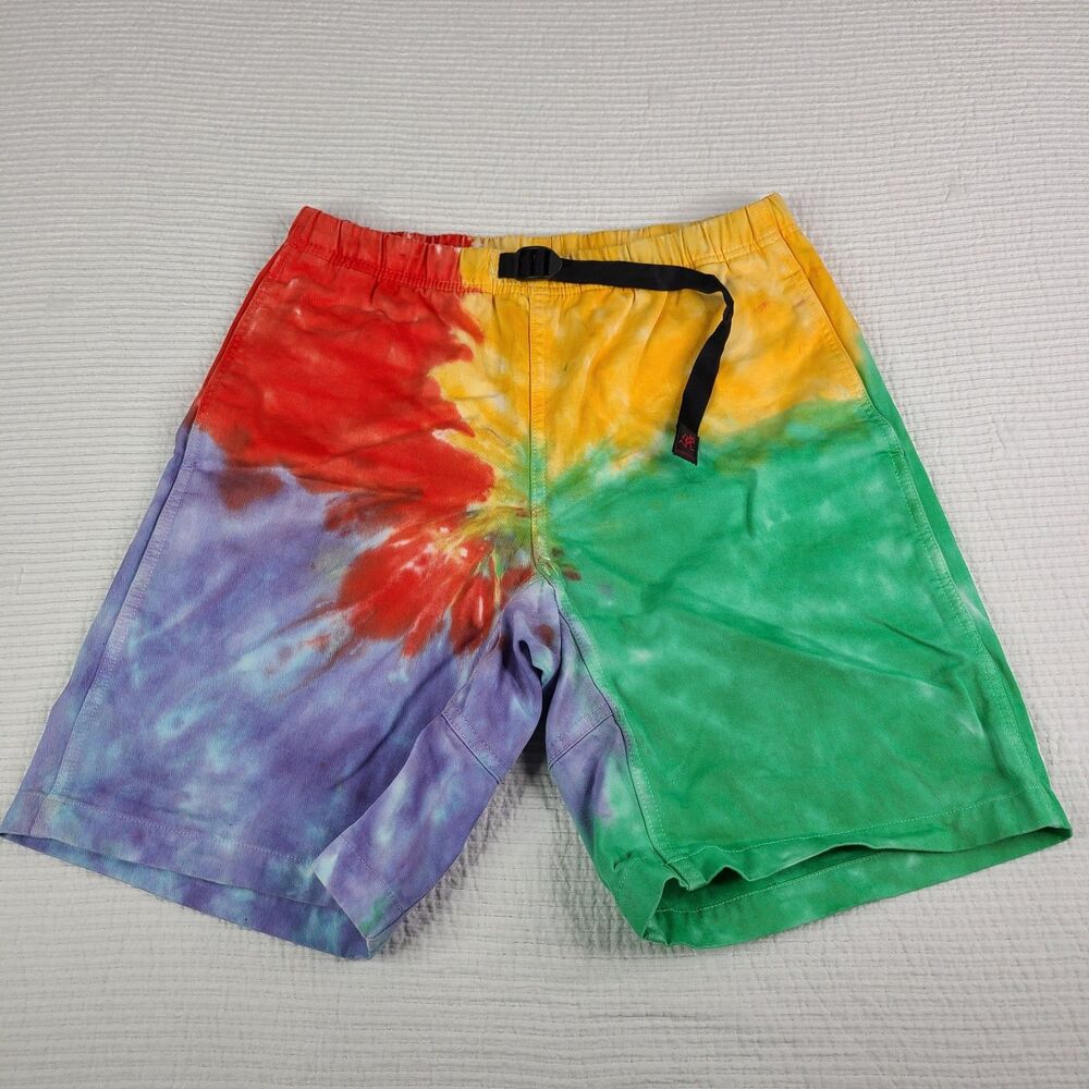 Gramicci Tie Dye Cotton Size M Festival Hippie Pockets Belted Unisex